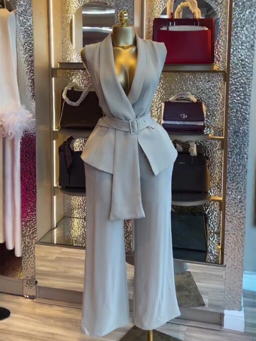 Conjunto de duas peças para mu - Women Formal Wear Belt avaliação e preço