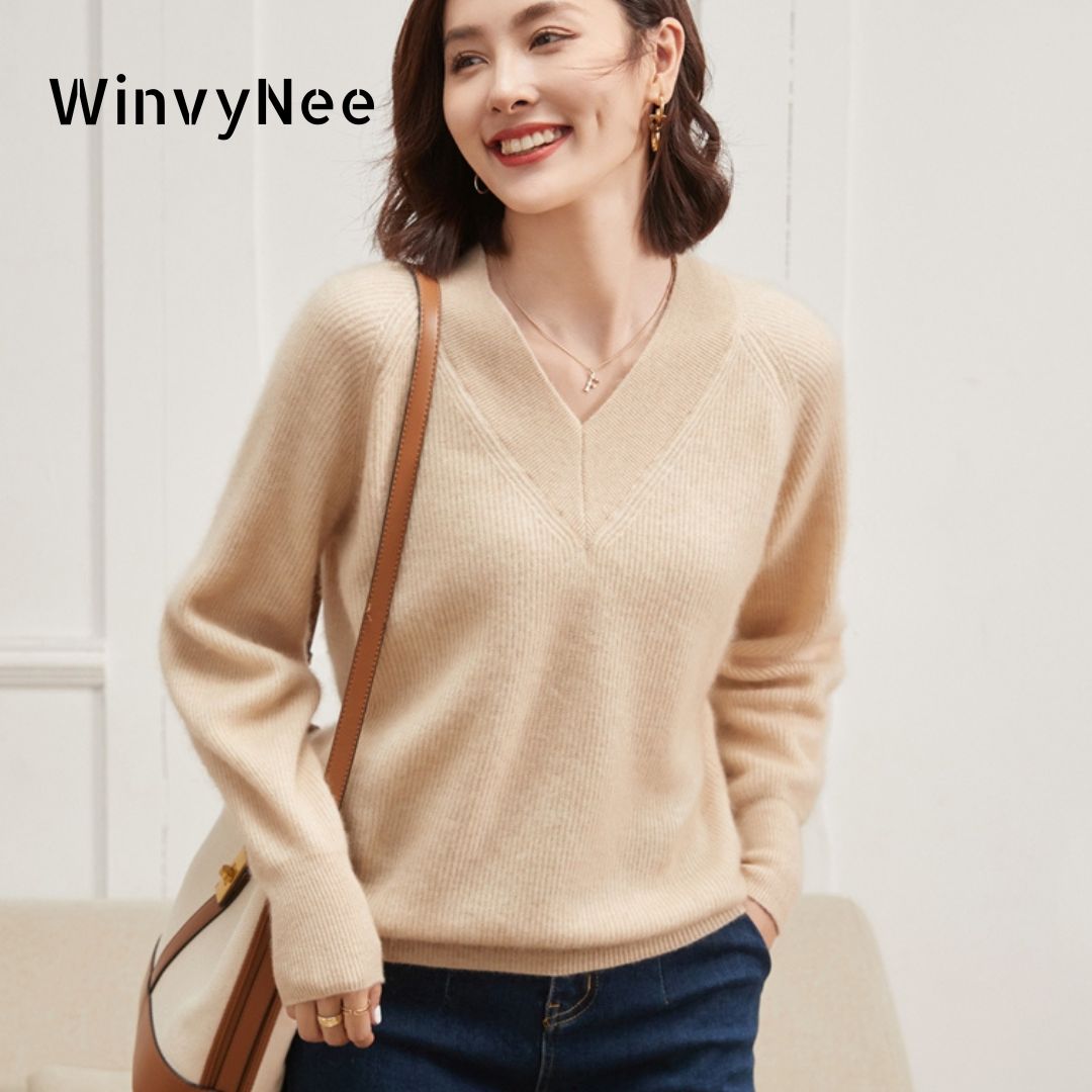 WinvyNee Suéteres femininos de - Cashmere Sweater Formal avaliação e preço
